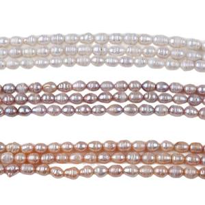 Perles d'eau douce naturelles en vrac de Zhuji, 7-8 mm/8-9 mm/9-10 mm, perles blanches, poudre, violettes, en forme de riz, perles colorées - Product Image 5