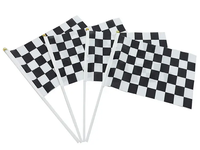 Drapeau à main personnalisable 100% polyester avec logo sur mesure, petit drapeau miniature à agiter avec mât en plastique ou en bois