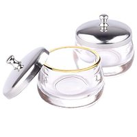 Gobelet en verre transparent pour liquide à ongles, poudre à ongles, cristal, art des ongles, liquide acrylique pour ongles, gobelet à ongles avec couvercle