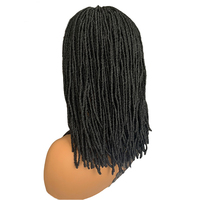 Tresses synthétiques sans nœuds en dentelle complète de 14 pouces de haute qualité, tresses en dentelle transparente sans colle, résistantes à la chaleur
