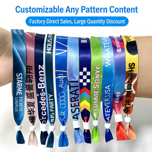 Bracelets en ruban imprimés par transfert thermique avec texte personnalisé, motif ou code QR pour concerts, festivals de musique, spectacles en direct, événements sportifs - Product Image 6