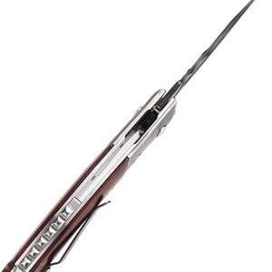 Couteau pliant Damas HK FB052 personnalisable de haute qualité, manche en bois jaune, lame de survie en acier inoxydable, camping, bricolage - Product Image 2