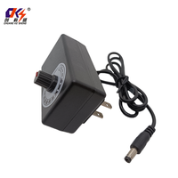 Plug in 3V-12V 1A Led Gradateur Régulateur de vitesse Gradation 3W-12W AC DC Tension réglable Adaptateur secteur pour moteur Bande lumineuse LED