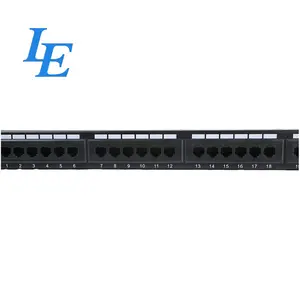 Popular customized high quality flat utp cat6 24 port patch panel