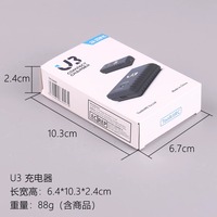 Chargeur rapide USB-C ToolkitRC U3 avec indicateur LED, 20W 2A 2-3S LiPo PD QC AFC pour batterie de drone RC FPV