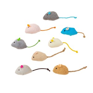 Juego de muñecos de peluche de ratón simulado respetuoso con el medio ambiente del fabricante, juguete masticable para gatos con plumas resistentes a los arañazos para mascotas de dibujos animados - Product Image 5