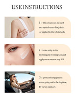 Crème Visage Végane Éclaircissante à la Nicotinamide Anti-âge Anti-rides Hydratante Soin du Visage Élimine les Taches et l'Acné Crème Naturelle pour le Visage