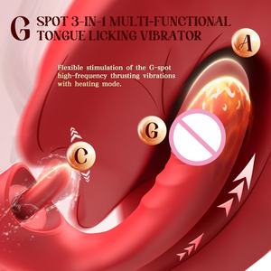 Gode Pénétrant avec Vibrateur Clitoridien pour Femmes, 10 Modes de Vibration, 7 Modes de Pulsion, Fonction de Léchage et Stimulation du Point G, Jouet pour Adultes pour Couple - Product Image 3