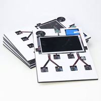 China Factory 4,3 pulgadas 5 pulgadas 7 pulgadas LCD Libro Blanco Impresión Offset Video Folleto Módulo de tarjeta de felicitación para caja de regalo