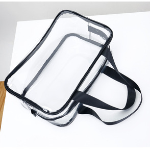 Bolsa de Maquillaje Transparente de PVC, con Cierre Resistente al Agua, de Pequeña Capacidad, con Correa de Mano, Apta para <span class=keywords><strong>Viajes</strong></span> en Avión y Gimnasio, Cumple con las Normas de la TSA - Product Image 6