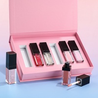 Ensemble de maquillage tendance personnalisé avec logo, 6 couleurs, rouge à lèvres liquide hydratant, imperméable, mat, kit de rouge à lèvres