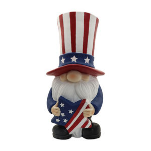Statuette gnomo giardino gnomo americano | Scultura decorativa dipinta a mano | Ornamento di natale e regalo da <span class=keywords><strong>favola</strong></span> da collezione - Product Image 5