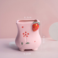 Pot en céramique rose créatif, pot à succulentes, vase personnalisé pour bureau, décoration de la maison, décoration de salon, directement de l'usine