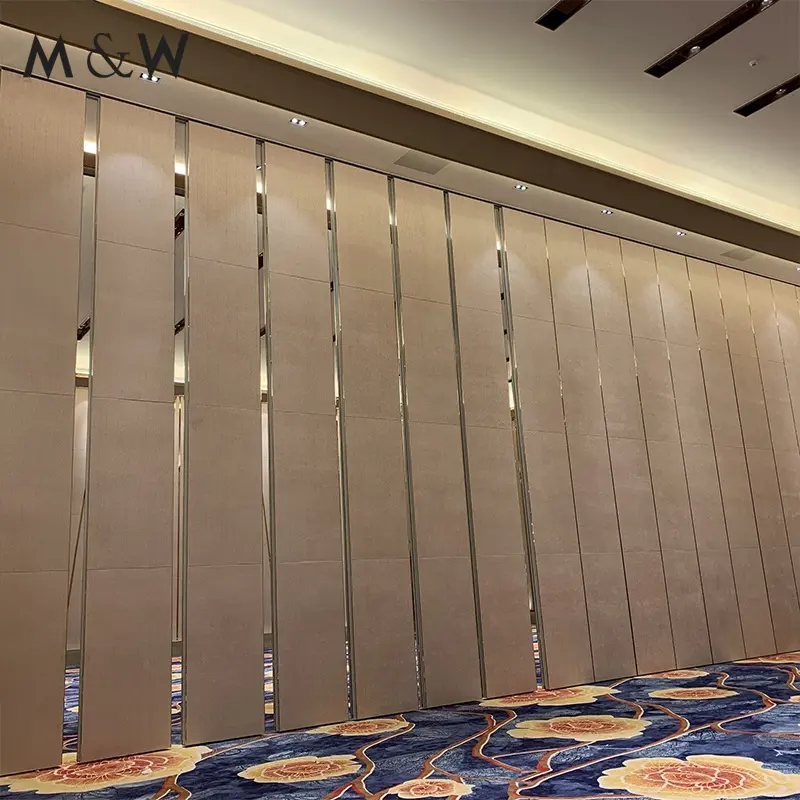 M & W all'ingrosso hotel top appeso in alluminio binario acustico da parete scorrevole divisorio pieghevole hotel parete mobile