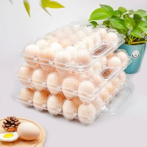 Plateau à œufs portable en plastique transparent avec poignée, 30 alvéoles, réutilisable, pour le transport d'œufs, idéal pour les marchés agricoles, la vente au détail et l'emballage cadeau - Product Image 5