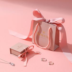 Cajas de Regalo de Joyería de Lujo en Forma de Libro, Color Rosa, con Cierre Magnético, Caja de Regalo para Joyería con Cinta y Bolsa de Regalo de Papel - Product Image 4