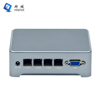 OEM ODM Intel X86 J1900 J4125 4 LAN RJ45 VGA Pfsense Firewall PC Server Tanpa Kipas Mini PC