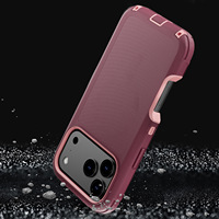 Étui antichoc 3-en-1 avec clip ceinture, style professionnel, pour iPhone 18, 17, 16, 15, 14, 13, 12