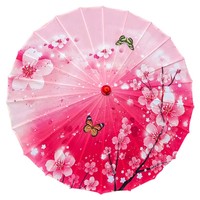 Parapluie décoratif de plafond en satin de soie à 22 baleines en bambou, style antique fait main pour femmes, danse Hanfu chinoise, direct usine