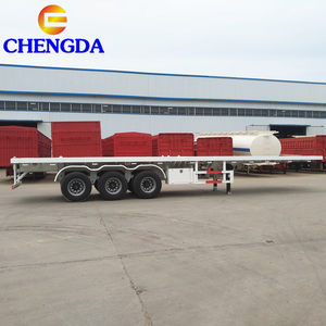 Originele fabrieks 3-assige containertrailer 20ft 40ft container flatbed semi-trailer te koop - Product Image 2