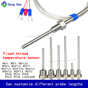 Rtd Pt1000 Industriële Waterdichte Sonde Platina Weerstand Thermometer K-Type Thermokoppel Pt100 Sensor - Product Image 3