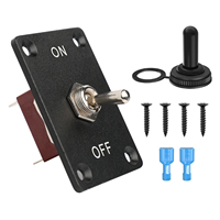 Interrupteur à bascule étanche 2 broches SPST 12 mm avec panneau 15A 12-24V à verrouillage marche/arrêt pour voiture, camion, bateau, marine