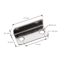 Support métallique en L à 90 degrés pour meuble, mini-support pour porte d'armoire et tiroir