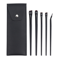 Pinceaux de maquillage fins et angulaires avec logo personnalisé et marque privée : pinceaux plats pour sourcils, eye-liner et anticernes