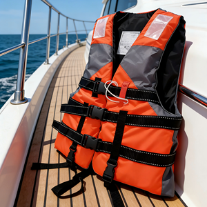 <span class=keywords><strong>Gilet</strong></span> de sauvetage professionnel pour la navigation maritime |   Veste de sécurité orange/jaune/rouge pour bateaux, yachts et activités de plage |   Logo personnalisable - Product Image 2
