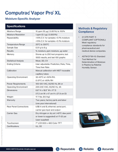 เครื่องวิเคราะห์ความชื้น Brookfield Computrac Pro สำหรับการวิเคราะห์ช่วงน้ำ 10 ppm-100% ที่ใช้แทน Karl - Product Image 2