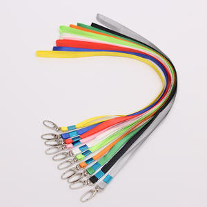 Lanière de badge de travail de 1 cm pour vente directe, avec boucle à crochet métallique, porte-nom et lanière d'exposition, cordon promotionnel haut de gamme pour marque - Product Image 2