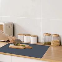 Tapis résistant à la chaleur pour friteuse à air, tapis en silicone imperméable pour comptoir de cuisine, tapis de protection antidérapant en silicone pour plan de travail