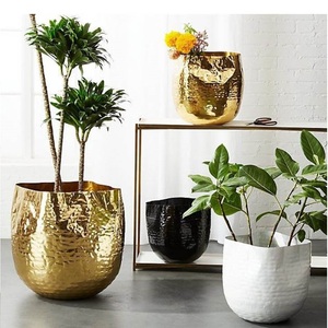 Unique Shape Classic Design <b>Gold</b> Finished Metal Floor <b>Planter</b> Factory Customized Handmade Floor <b>Planter</b> - Product Image 6