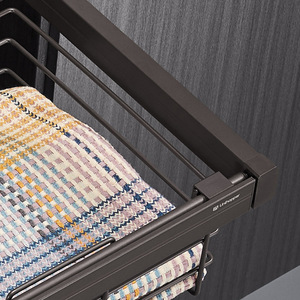 <b>Wardrobe</b> Pull Out Drawer Storage <b>Basket</b> Rectangle Durable Clothing Organizer Wall Mounted Type - Product Image 2