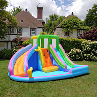 Château gonflable aquatique d'extérieur à installation rapide et facile, avec toboggan, certification CPC, usage commercial, taille personnalisable