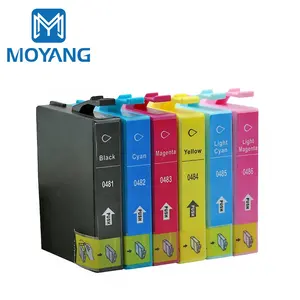 MoYang compatibile per EPSON T0481 T0482 T0483 T0484 T0485 T0486 cartuccia d'inchiostro stilo R200/R220/R300/R300M/R320/R340 stampante