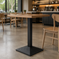 Base de table carrée réglable commerciale, prête à l'emploi