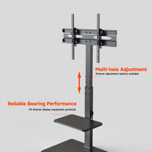 ขาตั้งทีวีแบบหมุนได้ AUKI รุ่น Modern Heavy Duty สำหรับทีวีขนาด 32-80 นิ้ว ปรับเอียงและความสูงได้ โครงเหล็ก รองรับ <span class=keywords><strong>VESA</strong></span> สูงสุด 600x400 มม. สำหรับทีวีพลาสมา มาตรฐาน CE RoHS - Product Image 2