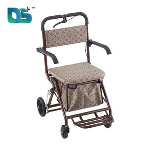 Nouveau design adapté aux personnes âgées cadre en alliage d'aluminium utilisé toile <span class=keywords><strong>4</strong></span> <span class=keywords><strong>roues</strong></span> sac de rangement poids léger ligne frein Handcart - Product Image 6