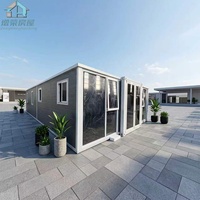 Casa Prefabricada Ecológica de Estructura de Acero Expandible de 40 pies con Doble Ala para Uso en Hoteles y Oficinas, Diseño Moderno Gratuito