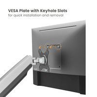 LDT82-C012E 17 "-45" 15kg bras de moniteur à ressort mécanique robuste support de support de moniteur unique pour ordinateur VESA