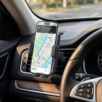 Support de téléphone de voiture APPS2CAR de haute qualité avec pince pour engrenage, rotation à 360 degrés, large adaptabilité, configuration de support pour dispositif de sortie
