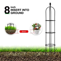 2,1 Meter Hoher Gartenbogen Rankgitter Pflanzenkäfig 5er-Pack Rosen-Garten-Rankhilfen für Topfpflanzen