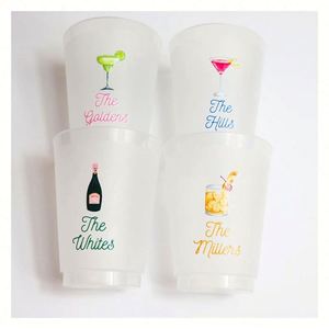 Vasos Personalizados de 16oz para Cócteles, Vasos de Plástico Esmerilados Personalizados para Estadios, Ecológicos, Reutilizables, Decoración para Fiestas de Verano - Product Image 1