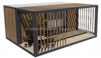 Maison conteneur moderne de luxe de 20 pieds avec cuisine, salle de bain, barbecue extérieur, emballage plat, installation rapide