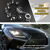 Shinemien 160W 8-Kopf HID Xenon Stroboskop-Lichtset Weiß/Bernstein 12/24V Universelle Passform Fahrzeug-Notwarnsystem