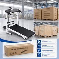 Tapis roulant en PVC pour usage domestique, petit, silencieux, pliable, mécanique, multifonctionnel, équipement de fitness d'intérieur