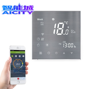 เทอร์โมสตัทอัจฉริยะดีไซน์ใหม่ปี 2022 หน้าจอ IPS ระบบปฏิบัติการ Linux ตัวเครื่องพลาสติก สำหรับโรงแรม บาร์ ควบคุมผ่านแอป Tuya รองรับ Wi-Fi ใช้กับพัดลมคอยล์ยูนิตเครื่องปรับอากาศ - Product Image 1