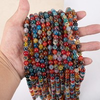 Perles rondes en agate naturelle veinée noire, vente en gros, fournitures pour la fabrication de bijoux, bracelets et colliers DIY