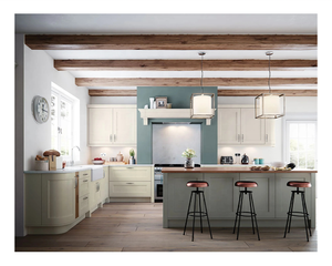 Juego de Muebles de Cocina Modulares de Madera Maciza de Roble Blanco Listos para Armar - Product Image 1